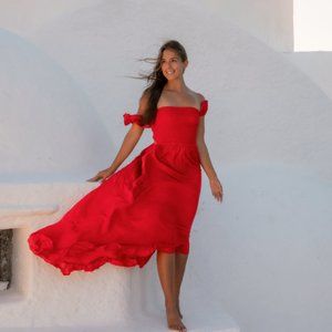 Tiare Hawaii The Globe Wanderers Lover Dress Red